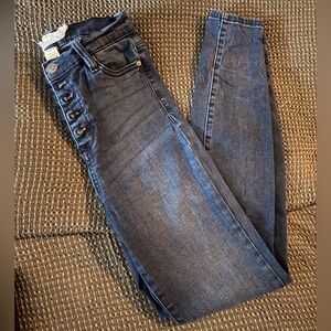 Dark Blue Denim Skinny Jeans